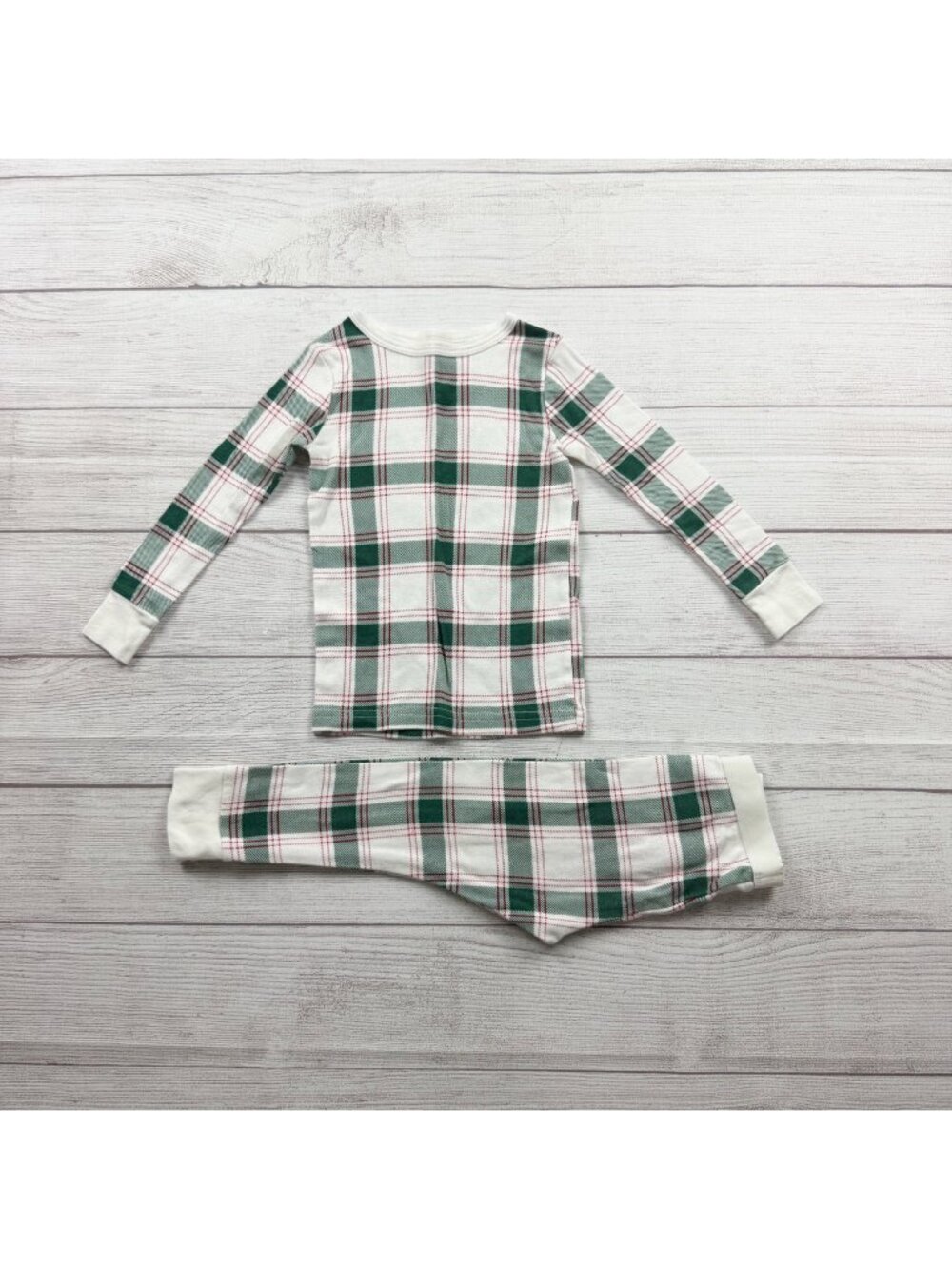 Wondershop Toddler Plaid Pajama Set Green White Christmas Sleepwear 3T